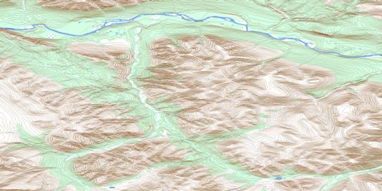 Nainlin Brook Topo Map 096D03 at 1:50,000 scale - National Topographic System of Canada (NTS) - Toporama map