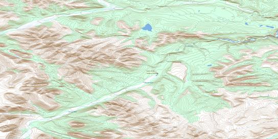Pyramid Mountain Topographic map 096D11 at 1:50,000 Scale