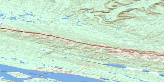Norman Wells Topographic map 096E07 at 1:50,000 Scale