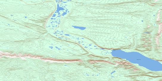 Dillon Creek Topographic map 096E10 at 1:50,000 Scale