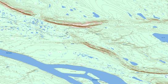 Hanna River Topo Map 096E12 at 1:50,000 scale - National Topographic System of Canada (NTS) - Toporama map