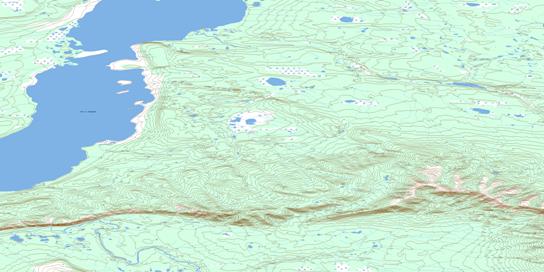Lac A Jacques Topo Map 096L03 at 1:50,000 scale - National Topographic System of Canada (NTS) - Toporama map
