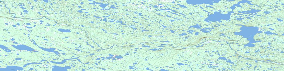 Ewariege Lake Topo Map 097B02 at 1:50,000 scale - National Topographic System of Canada (NTS) - Toporama map