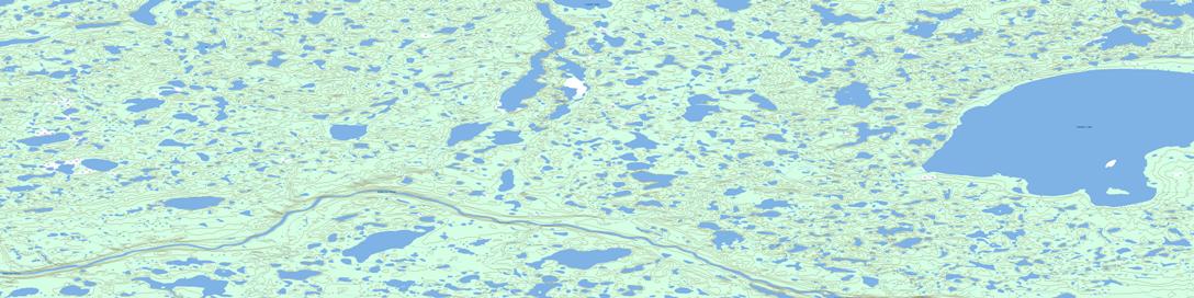 Tadenet Lake Topographic map 097B11 at 1:50,000 Scale