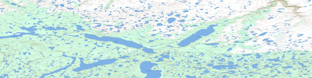 Sadene Lake Topo Map 097B14 at 1:50,000 scale - National Topographic System of Canada (NTS) - Toporama map