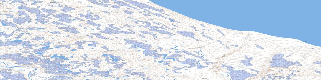 Buchanan River Topo Map 097D08 at 1:50,000 scale - National Topographic System of Canada (NTS) - Toporama map