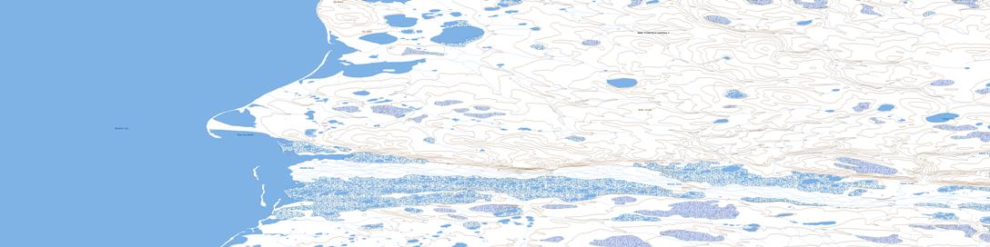Blue Fox Harbour Topographic map 098B02 at 1:50,000 Scale