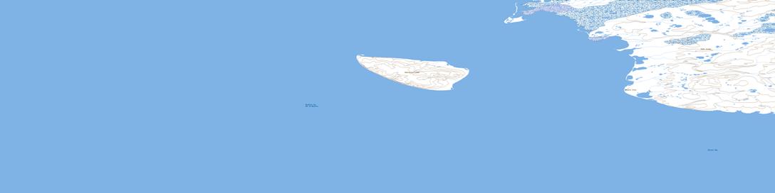 Robilliard Island Topo Map 098C16 at 1:50,000 scale - National Topographic System of Canada (NTS) - Toporama map