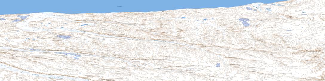 Kaersok River Topo Map 098E06 at 1:50,000 scale - National Topographic System of Canada (NTS) - Toporama map