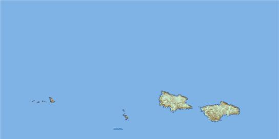 Scott Islands Topographic map 102I15 at 1:50,000 Scale