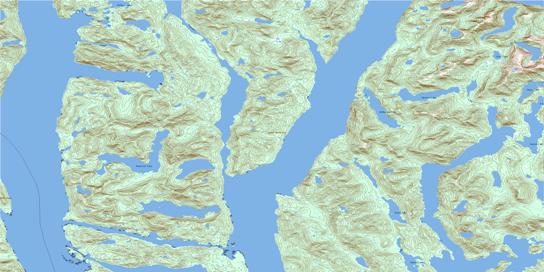 Roderick Island Topo Map 103A09 at 1:50,000 scale - National Topographic System of Canada (NTS) - Toporama map