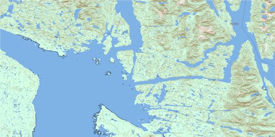 Laredo Sound Topo Map 103A10 at 1:50,000 scale - National Topographic System of Canada (NTS) - Toporama map
