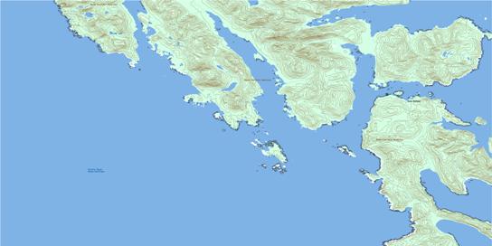 Kunghit Island Topo Map 103B03 at 1:50,000 scale - National Topographic System of Canada (NTS) - Toporama map