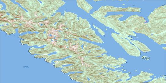 Darwin Sound Topo Map 103B12 at 1:50,000 scale - National Topographic System of Canada (NTS) - Toporama map