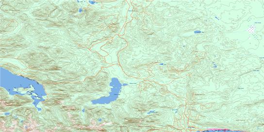 Yakoun Lake Topographic map 103F08 at 1:50,000 Scale
