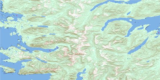 Awun Lake Topo Map 103F10 at 1:50,000 scale - National Topographic System of Canada (NTS) - Toporama map
