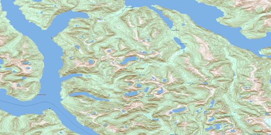 Ursula Channel Topographic map 103H07 at 1:50,000 Scale