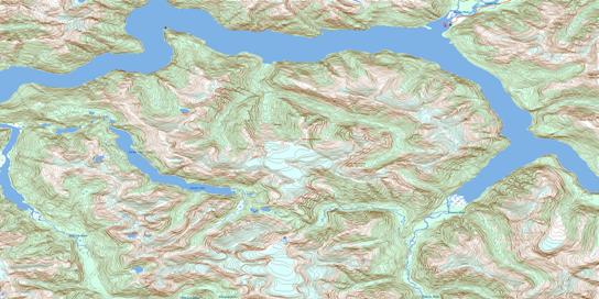 Gardner Canal Topo Map 103H08 at 1:50,000 scale - National Topographic System of Canada (NTS) - Toporama map