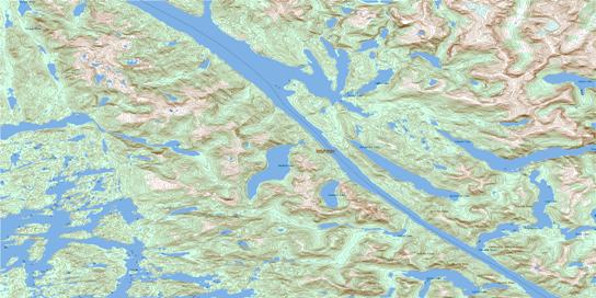 Lowe Inlet Topo Map 103H12 at 1:50,000 scale - National Topographic System of Canada (NTS) - Toporama map