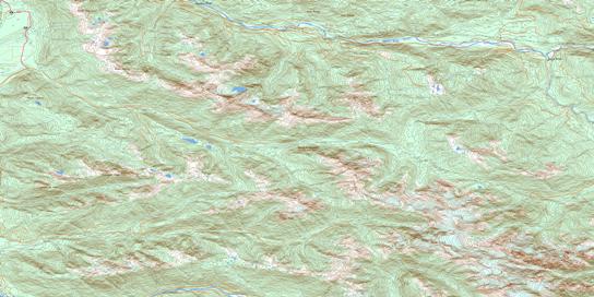 Chist Creek Topo Map 103I08 at 1:50,000 scale - National Topographic System of Canada (NTS) - Toporama map