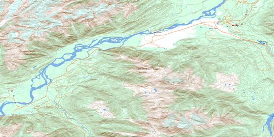 Tseax River Topo Map 103P03 at 1:50,000 scale - National Topographic System of Canada (NTS) - Toporama map