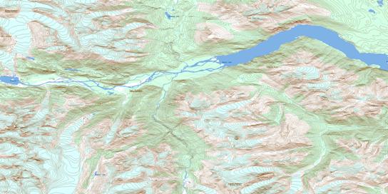 Bowser Lake Topographic map 104A05 at 1:50,000 Scale