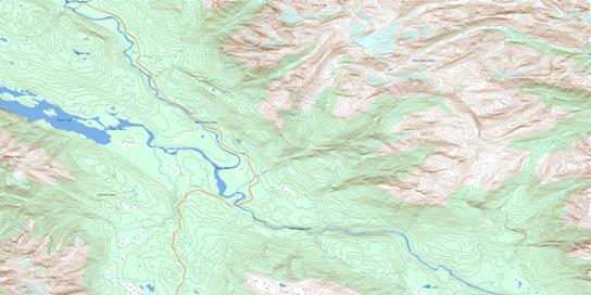 Bell-Irving River Topo Map 104A06 at 1:50,000 scale - National Topographic System of Canada (NTS) - Toporama map