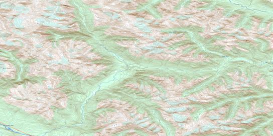 Taft Creek Topo Map 104A11 at 1:50,000 scale - National Topographic System of Canada (NTS) - Toporama map