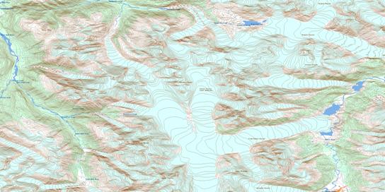 Frank Mackie Glacier Topo Map 104B08 at 1:50,000 scale - National Topographic System of Canada (NTS) - Toporama map