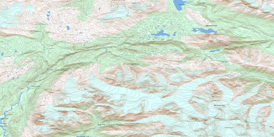 John Peaks Topographic map 104B09 at 1:50,000 Scale