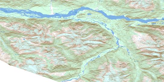 Craig River Topo Map 104B11 at 1:50,000 scale - National Topographic System of Canada (NTS) - Toporama map