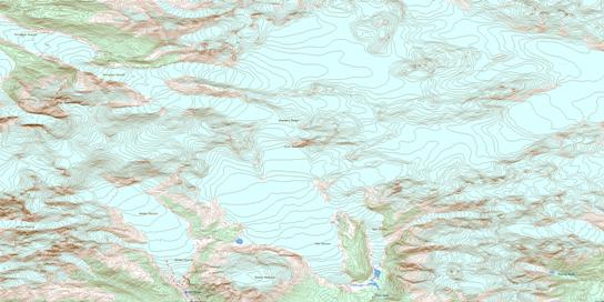Hoodoo Mountain Topo Map 104B14 at 1:50,000 scale - National Topographic System of Canada (NTS) - Toporama map