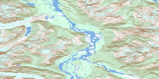 Flood Glacier Topographic map 104G04 at 1:50,000 Scale