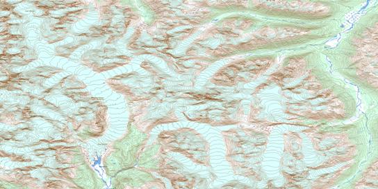 Scud Glacier Topographic map 104G06 at 1:50,000 Scale