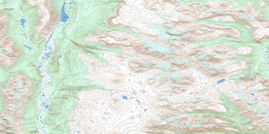 Mess Lake Topo Map 104G07 at 1:50,000 scale - National Topographic System of Canada (NTS) - Toporama map