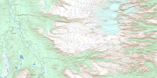 Mount Edziza Topo Map 104G10 at 1:50,000 scale - National Topographic System of Canada (NTS) - Toporama map