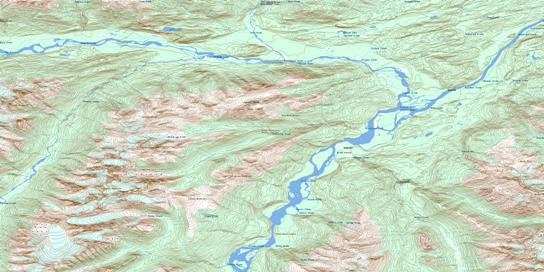 Chutine River Topo Map 104G12 at 1:50,000 scale - National Topographic System of Canada (NTS) - Toporama map