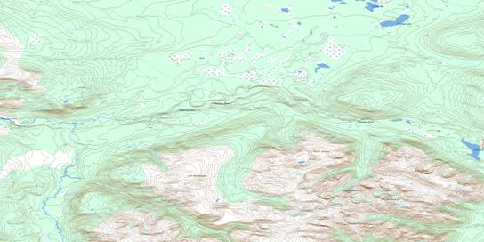 Klastline River Topo Map 104G16 at 1:50,000 scale - National Topographic System of Canada (NTS) - Toporama map