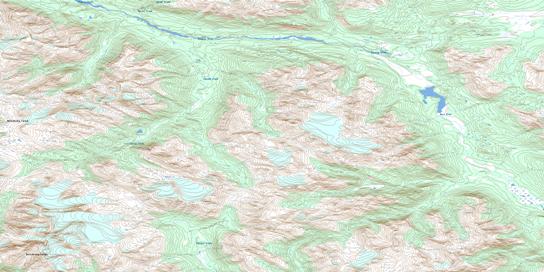 Sweeny Creek Topo Map 104H03 at 1:50,000 scale - National Topographic System of Canada (NTS) - Toporama map