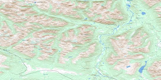 Buckinghorse Creek Topo Map 104H07 at 1:50,000 scale - National Topographic System of Canada (NTS) - Toporama map