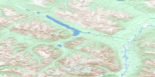 Cold Fish Lake Topo Map 104H10 at 1:50,000 scale - National Topographic System of Canada (NTS) - Toporama map
