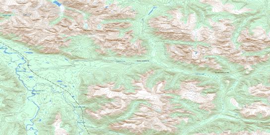Eaglenest Creek Topo Map 104H11 at 1:50,000 scale - National Topographic System of Canada (NTS) - Toporama map