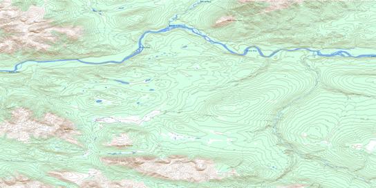 Cullivan Creek Topo Map 104H14 at 1:50,000 scale - National Topographic System of Canada (NTS) - Toporama map