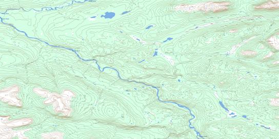 Diamond Creek Topo Map 104H16 at 1:50,000 scale - National Topographic System of Canada (NTS) - Toporama map