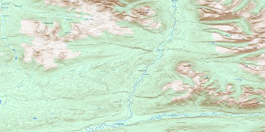 Tucho River Topo Map 104I01 at 1:50,000 scale - National Topographic System of Canada (NTS) - Toporama map