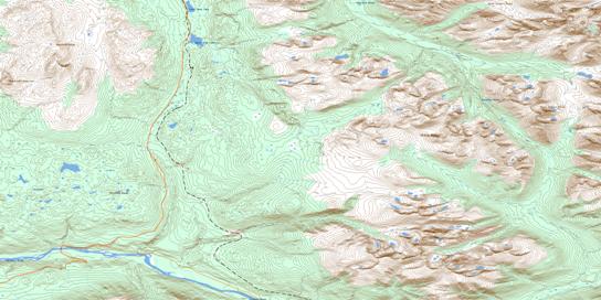 Cake Hill Topographic map 104I04 at 1:50,000 Scale
