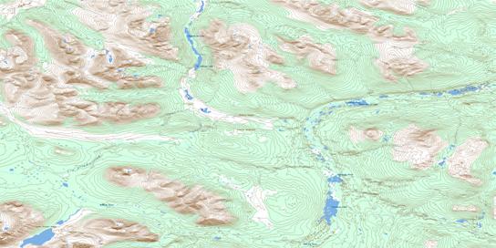 Snowdrift Creek Topographic map 104I06 at 1:50,000 Scale