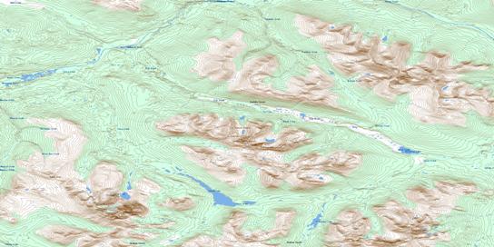 Letain Creek Topographic map 104I07 at 1:50,000 Scale