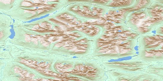 Rainbow Lakes Topo Map 104I08 at 1:50,000 scale - National Topographic System of Canada (NTS) - Toporama map