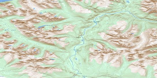 Two Fish Creek Topo Map 104I10 at 1:50,000 scale - National Topographic System of Canada (NTS) - Toporama map